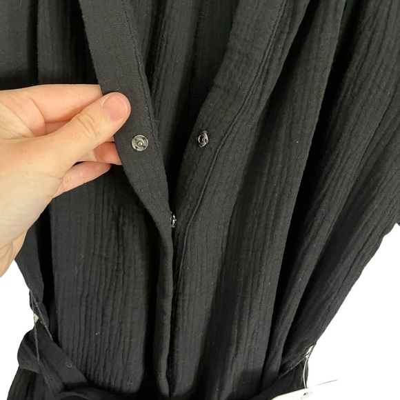 NOM Alma Maternity Nursing Friendly Slub Cotton Jumpsuit - Picture 7 of 13